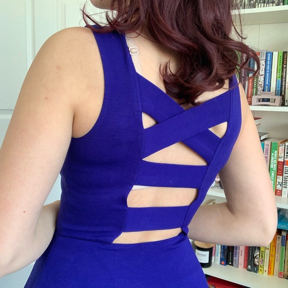 Skater style circle dress with cutout back - Picture 3 of 5